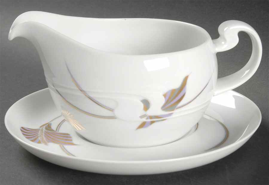 Golden Orchid Gravy Boat & Underplate by Rosenthal - Continental-1