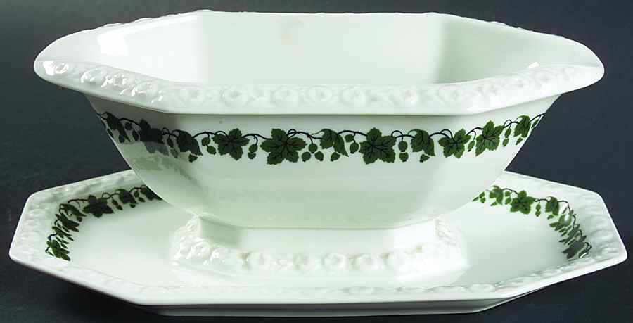 Gooseberry Gravy Boat with Attached Underplate by Rosenthal - Continental-1