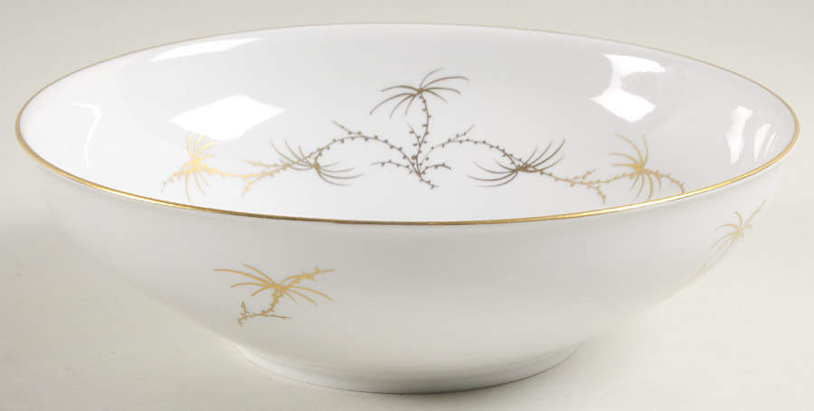 Golden Palm (White, Coupe) 9" Round Vegetable Bowl by Rosenthal - Continental-1