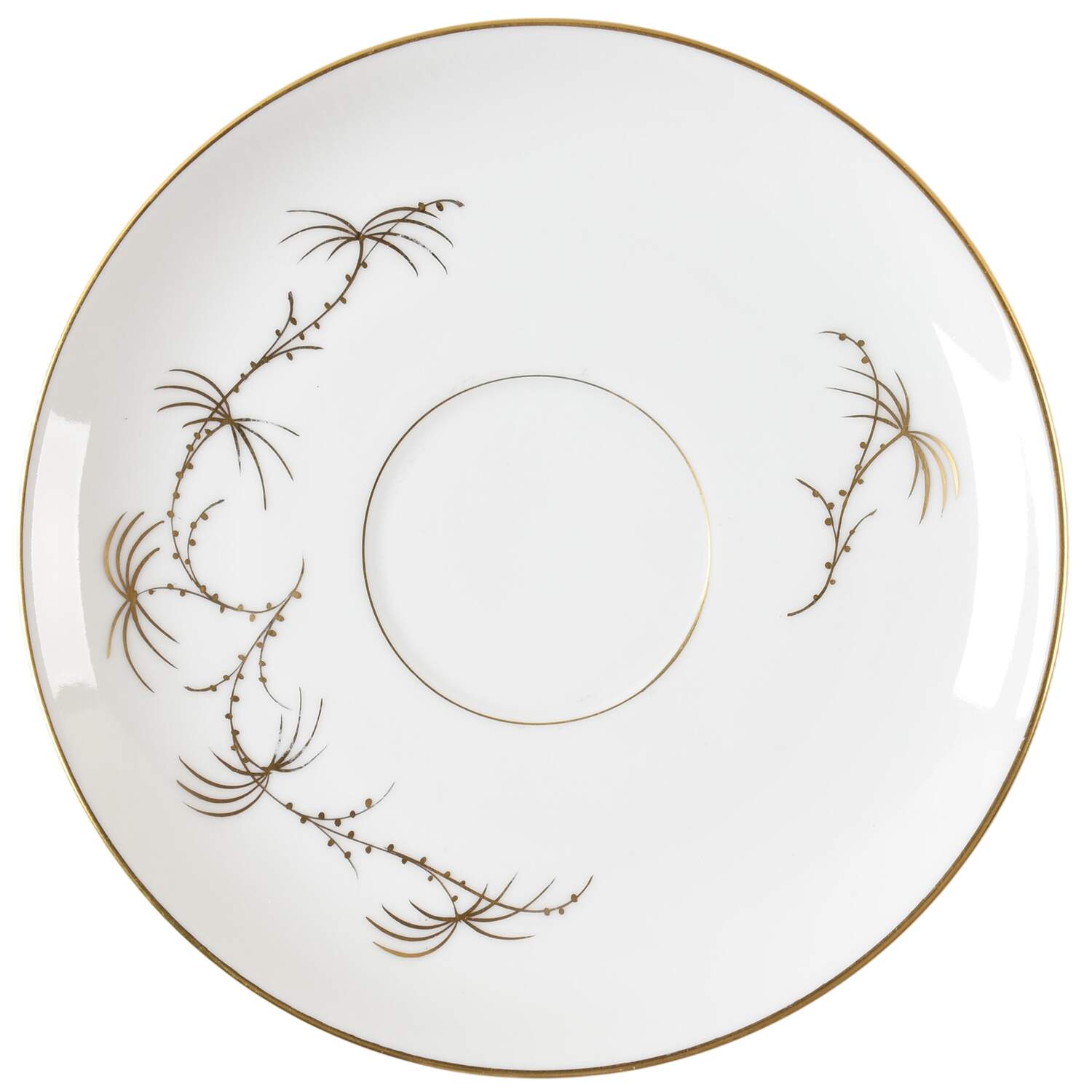 Golden Palm (White, Coupe) Saucer for Cream Soup Bowl by Rosenthal - Continental-1