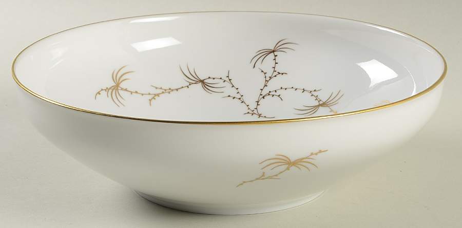 Golden Palm (White, Coupe) 8" Round Vegetable Bowl by Rosenthal - Continental-1