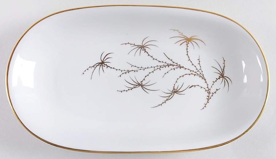 Golden Palm (White, Coupe) Relish by Rosenthal - Continental-1