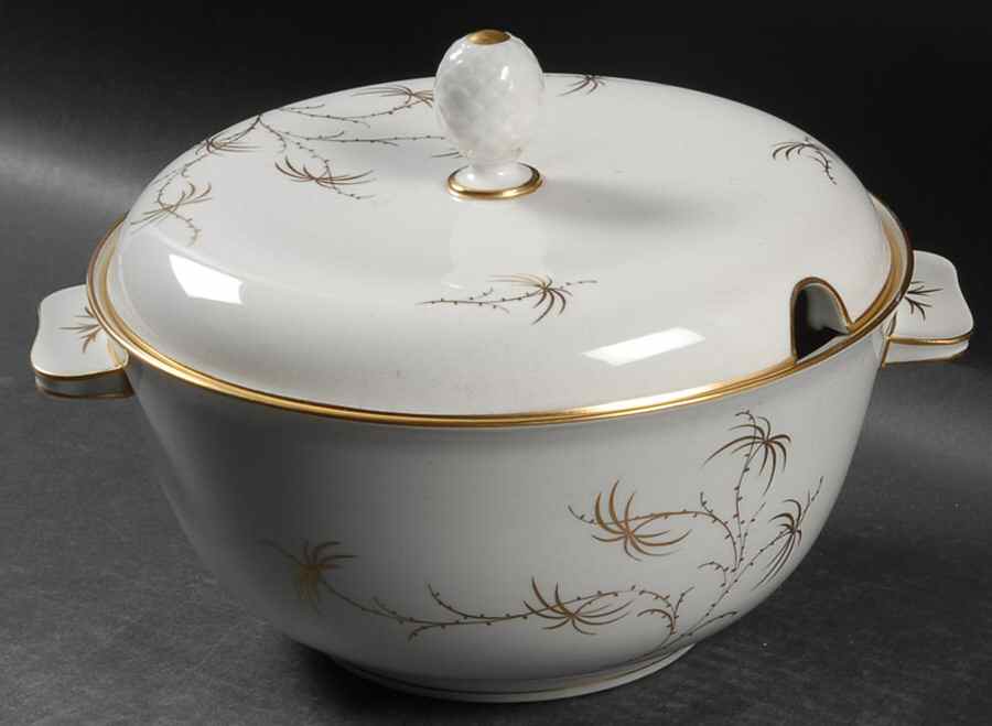 Golden Palm (White, Coupe) Tureen &  Lid by Rosenthal - Continental-1