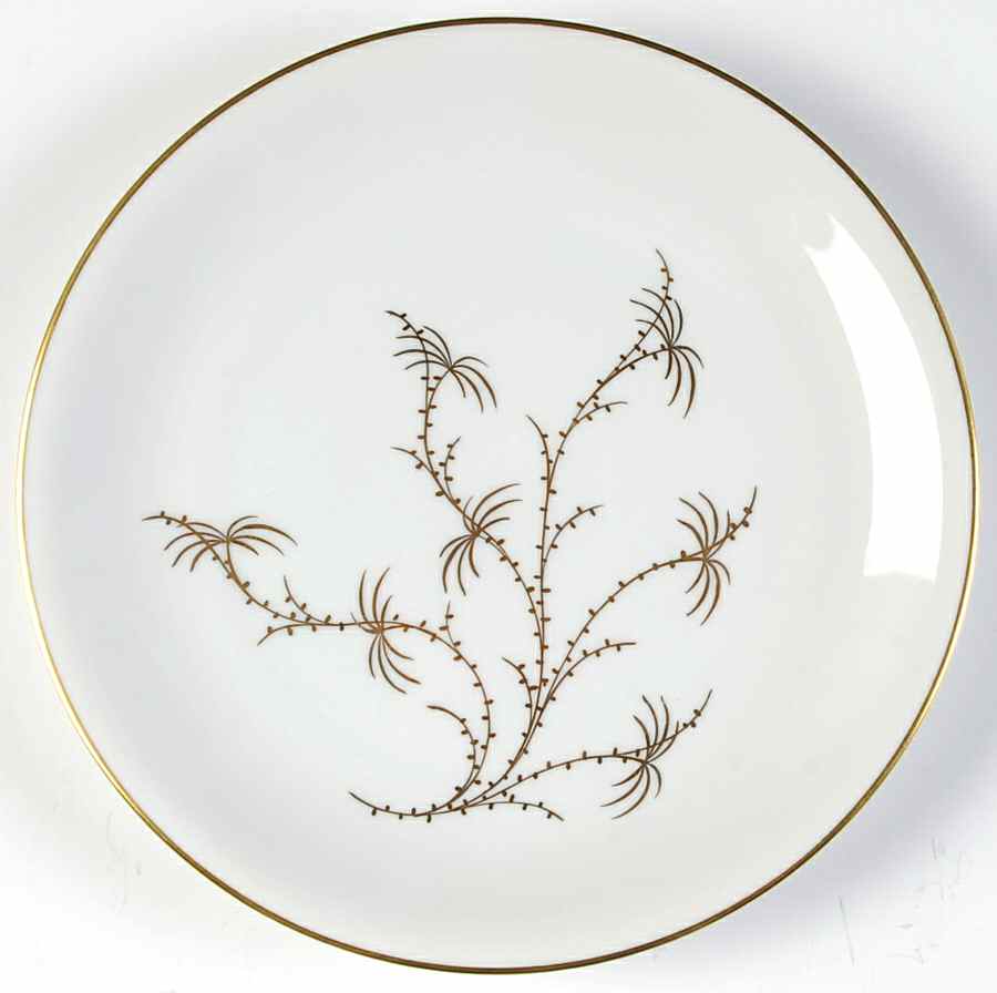 Golden Palm (White, Coupe) Salad Plate by Rosenthal - Continental-1
