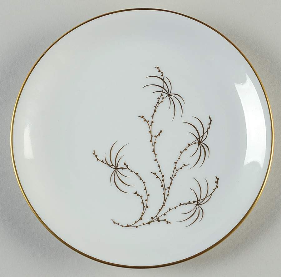 Golden Palm (White, Coupe) Bread & Butter Plate by Rosenthal - Continental-1