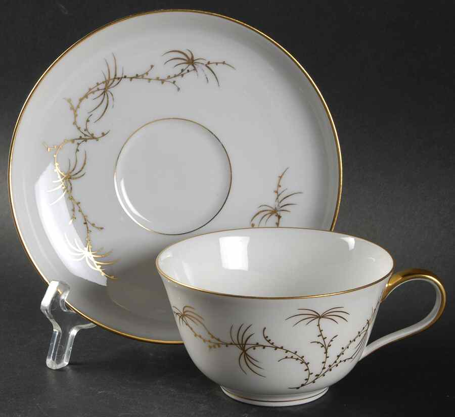 Golden Palm Flat Cup & Saucer Set by Rosenthal - Continental-1
