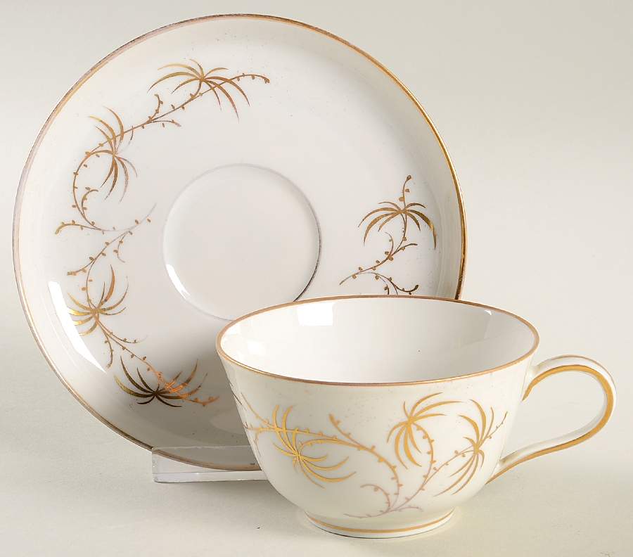 Golden Palm Flat Cup & Saucer Set by Rosenthal - Continental-1