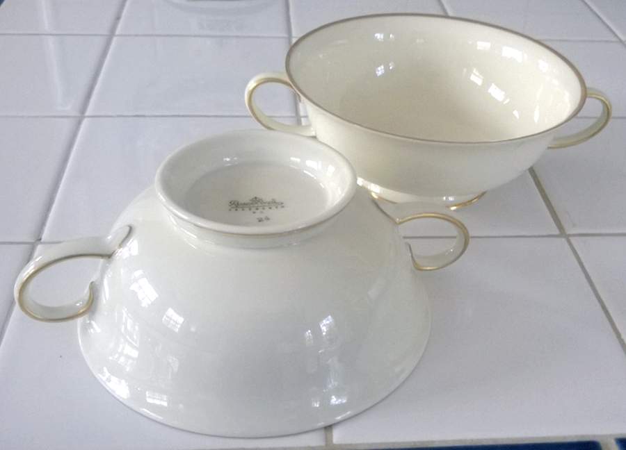 Gold Rosette Footed Cream Soup Bowl by Rosenthal - Continental-1