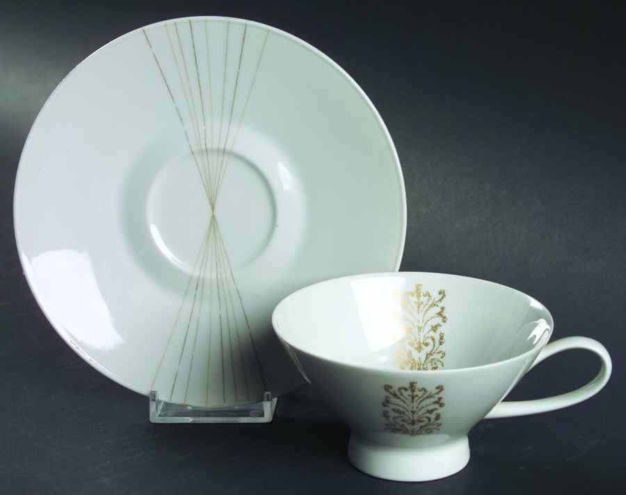 Golden Radiance Footed Cup & Saucer Set by Rosenthal - Continental-1