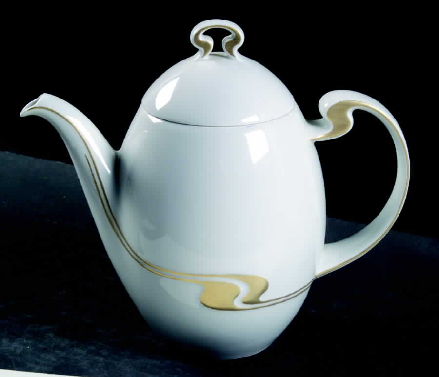 Gold Ribbon Coffee Pot & Lid by Rosenthal - Continental-1