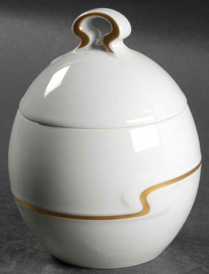 Gold Ribbon Sugar Bowl & Lid by Rosenthal - Continental-1
