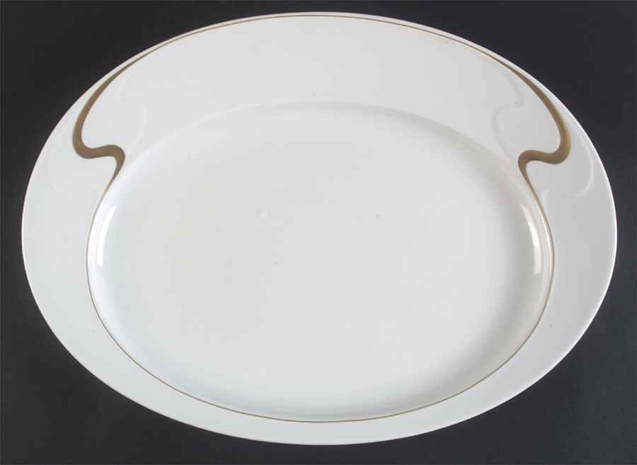Gold Ribbon 15" Oval Serving Platter by Rosenthal - Continental-1