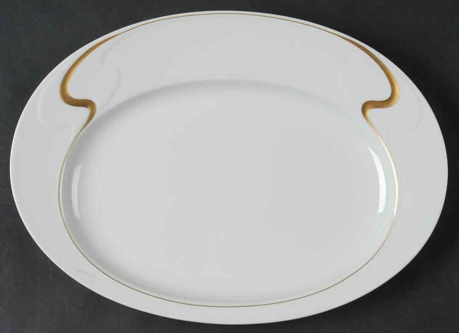 Gold Ribbon 11" Oval Serving Platter by Rosenthal - Continental-1