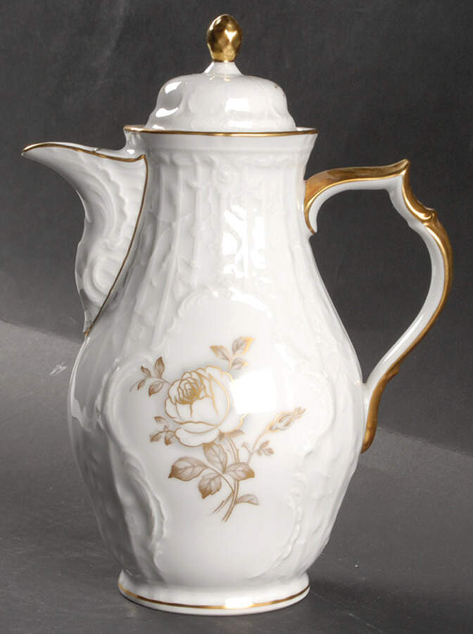 Gold Rose Coffee Pot & Lid by Rosenthal - Continental-1