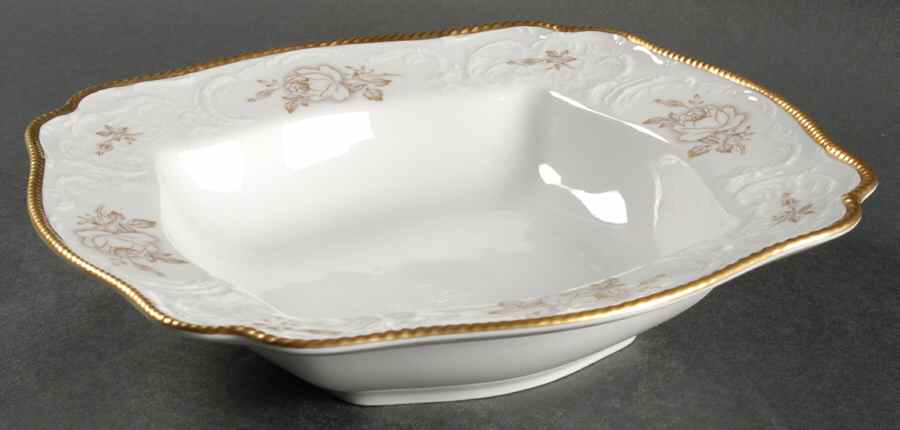 Gold Rose 9" Square Vegetable Bowl by Rosenthal - Continental-1