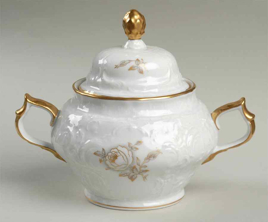 Gold Rose Sugar Bowl & Lid by Rosenthal - Continental-1