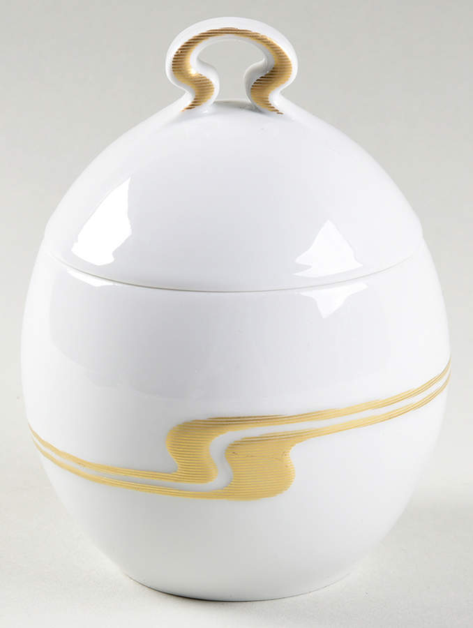 Gold Structure Sugar Bowl & Lid by Rosenthal - Continental-1