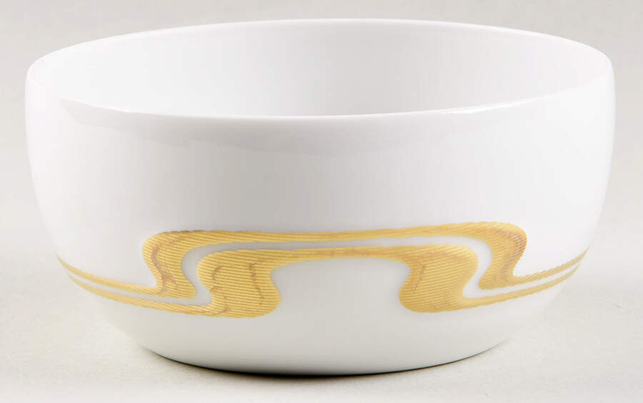 Gold Structure Fruit/Dessert (Sauce) Bowl by Rosenthal - Continental-1