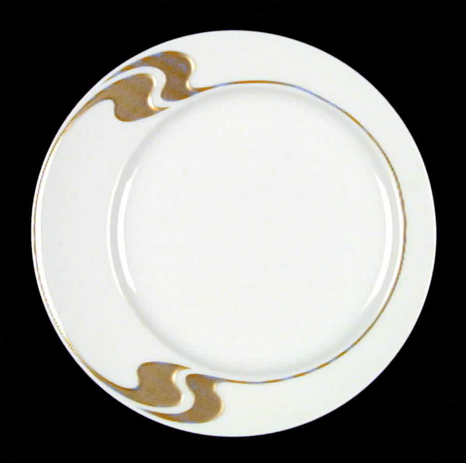 Gold Structure Dinner Plate by Rosenthal - Continental-1