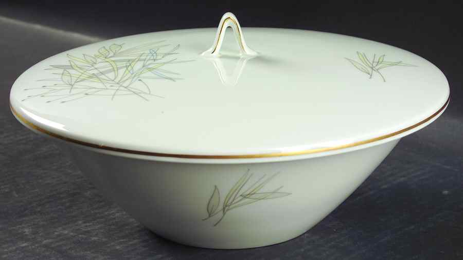 Grasses Round Covered Vegetable-Uses RV9 as Base+CVLRV9 by Rosenthal - Continental-1