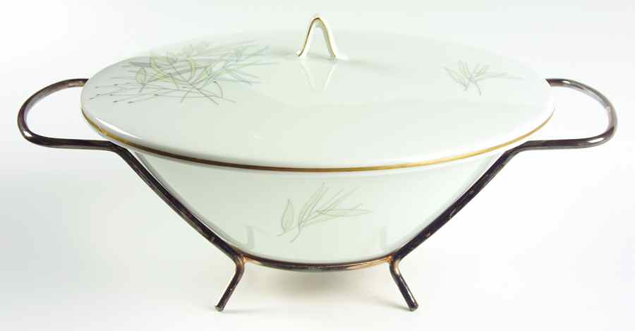 Grasses Round Covered Vegetable-Uses RV9 As Base W/Mtl Std by Rosenthal - Continental-1