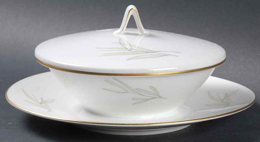 Grasses Cream Soup Bowl & Saucer Set with Lid by Rosenthal - Continental-1