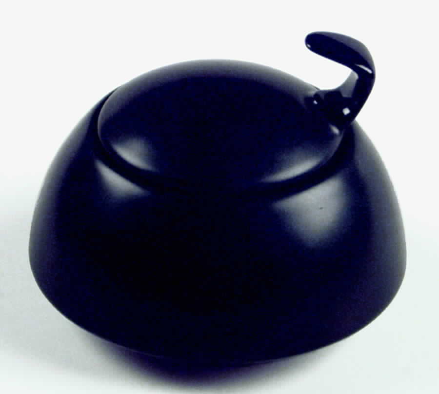 Gropius Black Sugar Bowl & Lid by Rosenthal - Continental-1