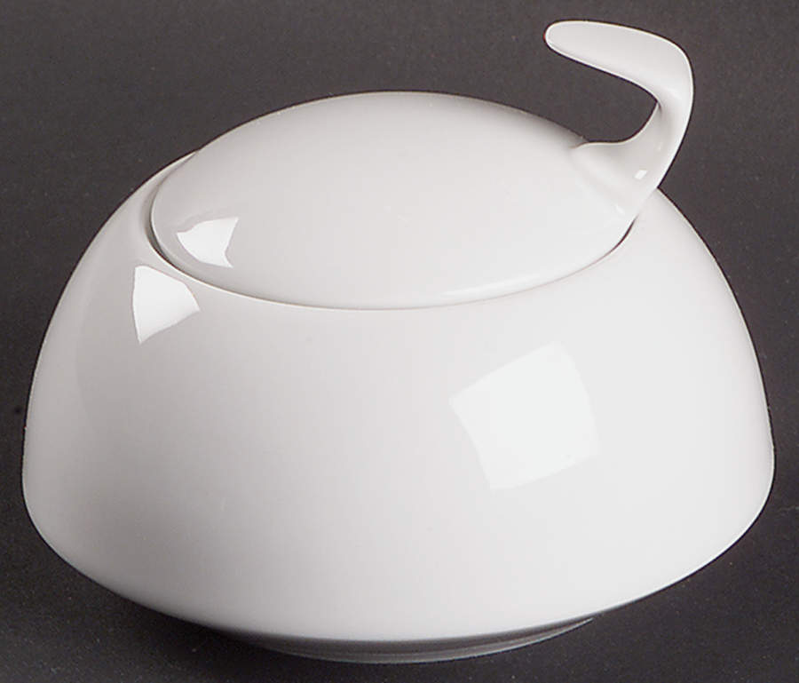 Gropius White Sugar Bowl & Lid by Rosenthal - Continental-1