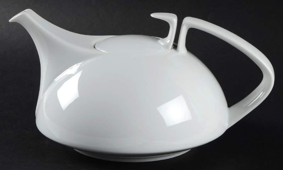 Gropius White Small Teapot & Lid by Rosenthal - Continental-1