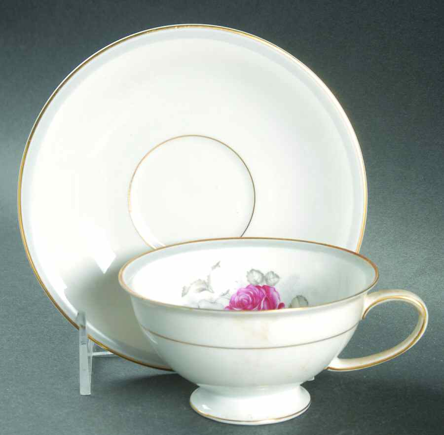 Gray Dawn Gold Footed Cup & Saucer Set by Rosenthal - Continental-1