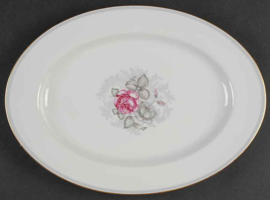 Gray Dawn Gold 12" Oval Serving Platter by Rosenthal - Continental-1