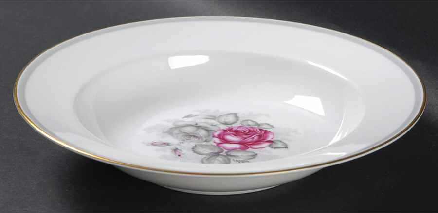 Gray Dawn Gold Rim Soup Bowl by Rosenthal - Continental-1