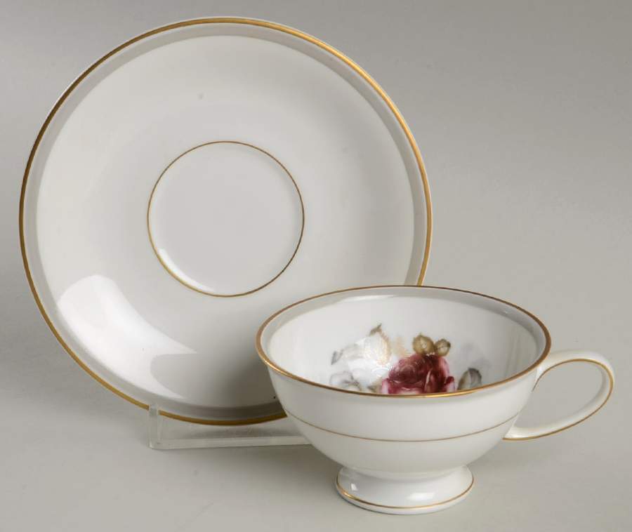 Gray Dawn Gold Footed Demitasse Cup & Saucer Set by Rosenthal - Continental-1