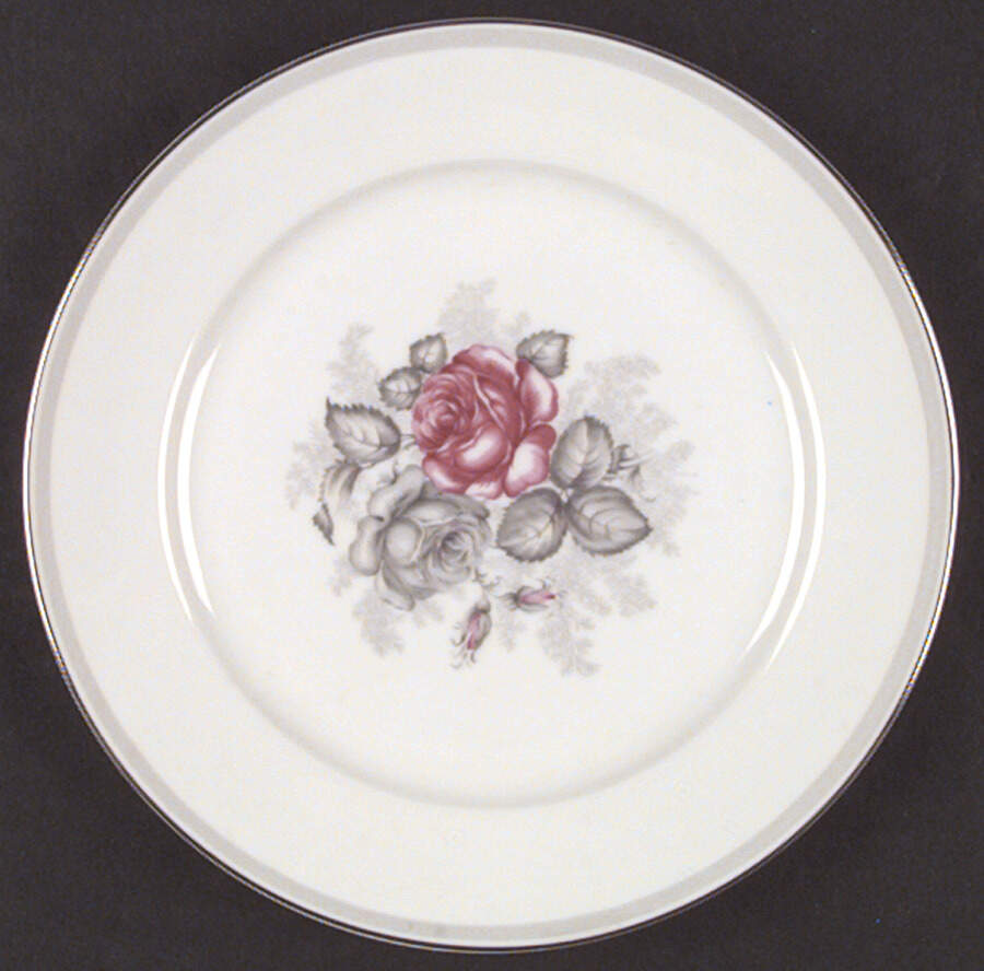 Gray Dawn Platinum (Gray Band) Dinner Plate by Rosenthal - Continental-1