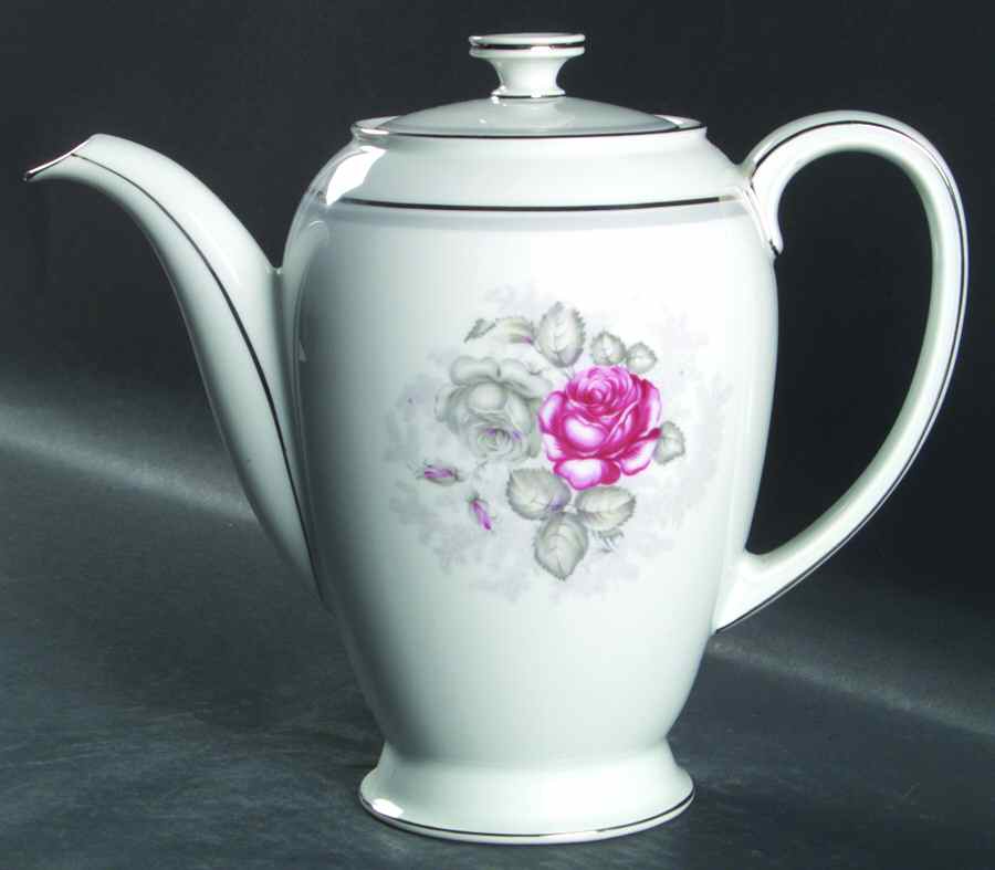 Gray Dawn Platinum (Gray Band) Coffee Pot & Lid by Rosenthal - Continental-1