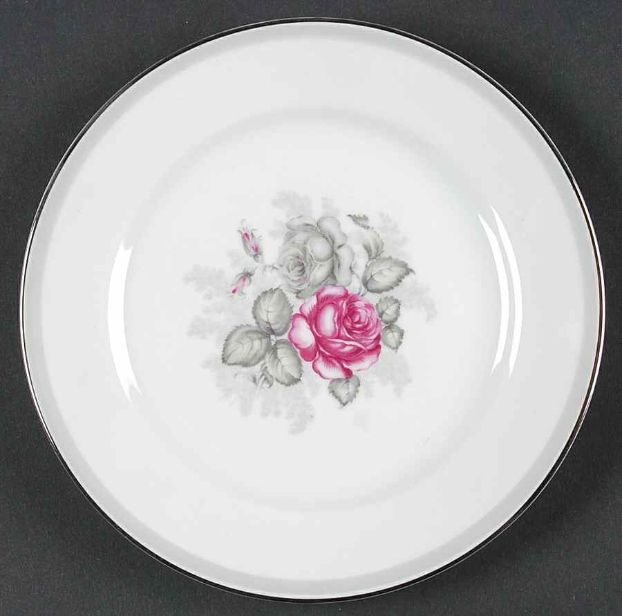 Gray Dawn Platinum (Gray Band) Bread & Butter Plate by Rosenthal - Continental-1