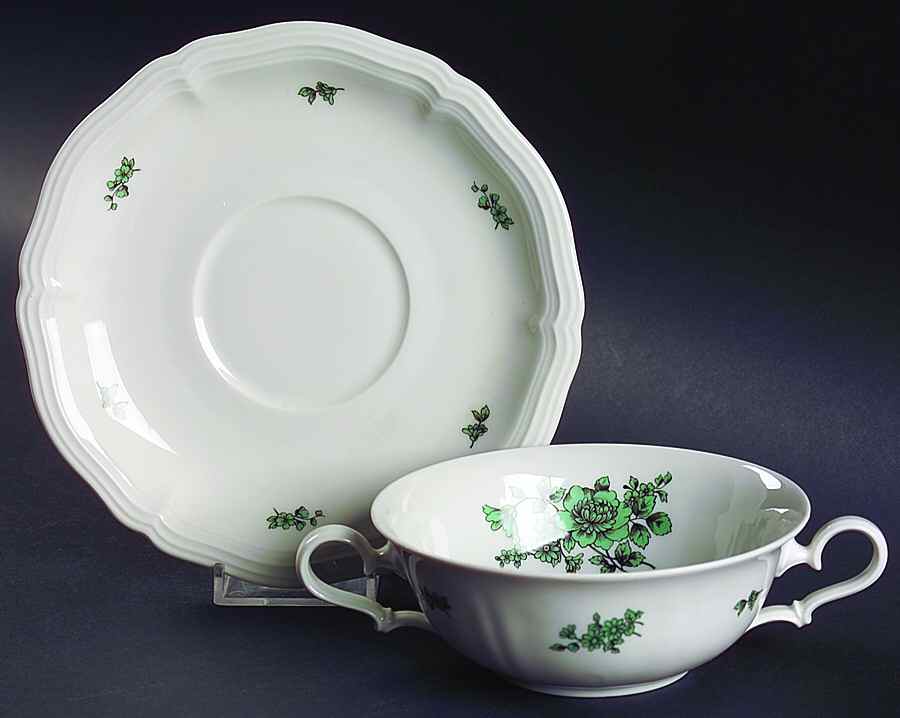 Greenbriar Flat Cream Soup Bowl & Saucer Set by Rosenthal - Continental-1