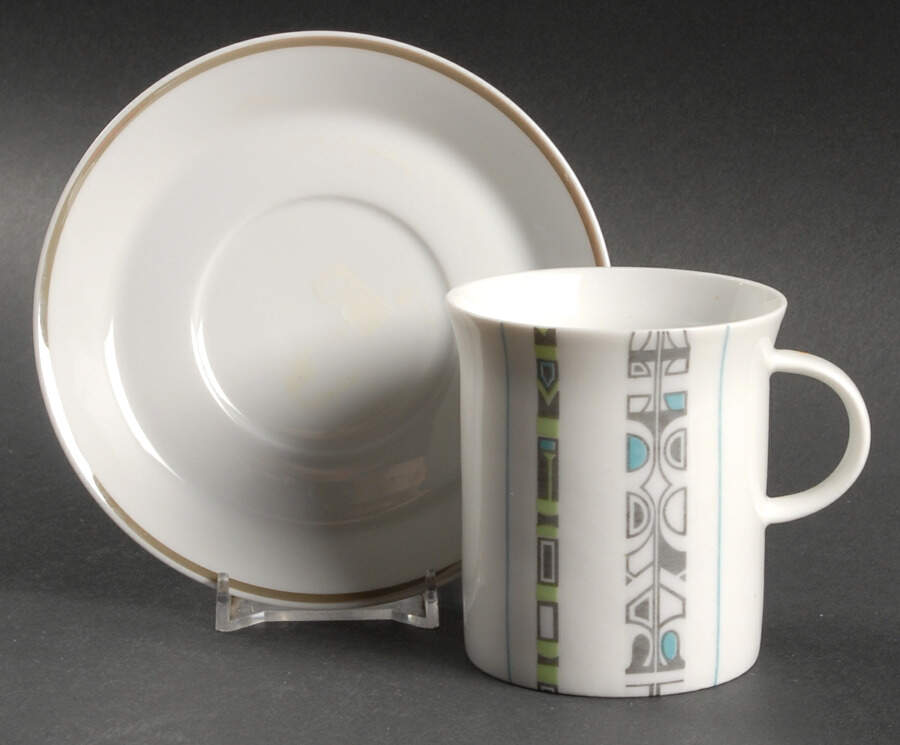 Greenwood Flat Cup & Saucer Set by Rosenthal - Continental-1