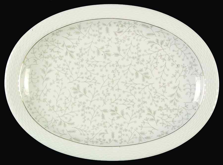 Gray Fern 14" Oval Serving Platter by Rosenthal - Continental-1