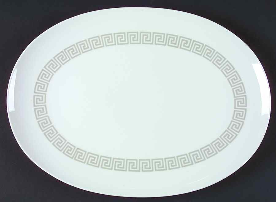 Greek Key 15" Oval Serving Platter by Rosenthal - Continental-1