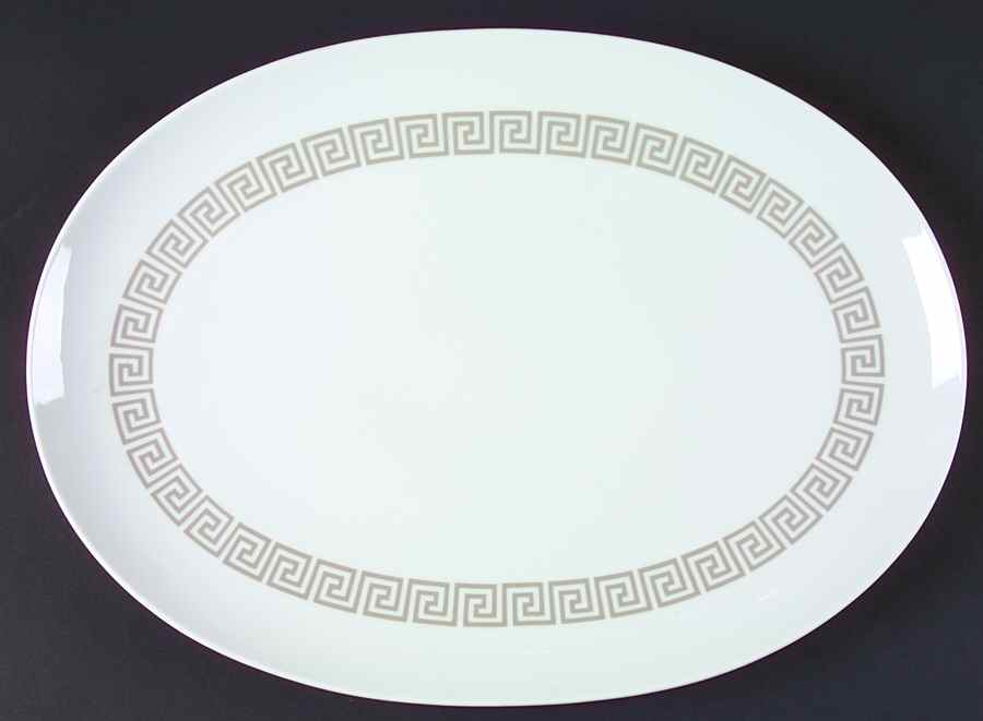Greek Key 17" Oval Serving Platter by Rosenthal - Continental-1