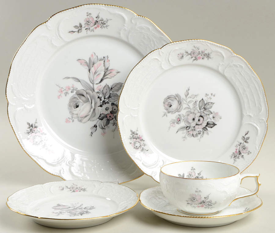 Grey Rose 40 Piece Estate Set by Rosenthal - Continental-1