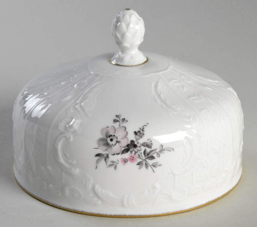 Grey Rose Lid for Round Butter by Rosenthal - Continental-1