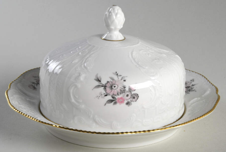 Grey Rose Round Covered Butter by Rosenthal - Continental-1