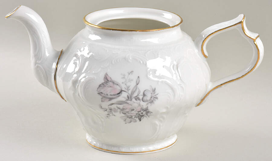 Grey Rose Small Teapot No Lid by Rosenthal - Continental-1