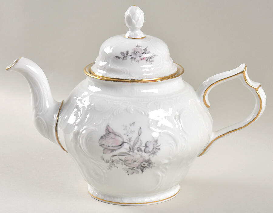 Grey Rose Small Teapot & Lid by Rosenthal - Continental-1