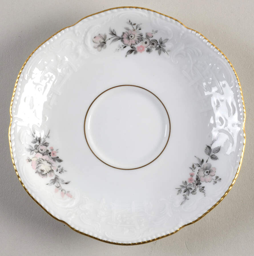 Grey Rose Saucer for Flat Cup by Rosenthal - Continental-1