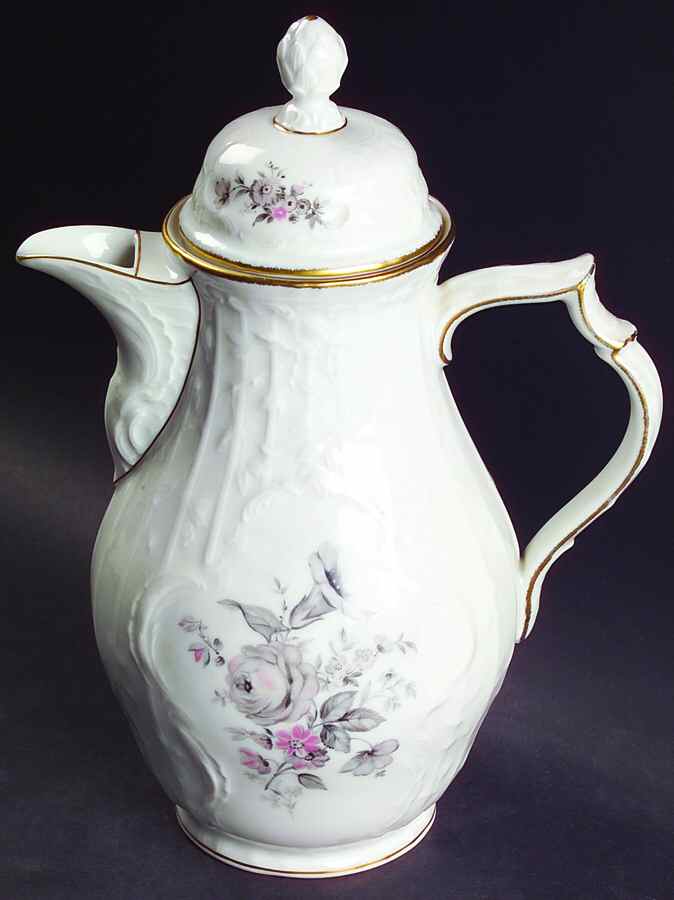 Grey Rose Coffee Pot & Lid by Rosenthal - Continental-1