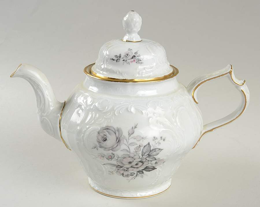 Grey Rose Teapot & Lid by Rosenthal - Continental-1