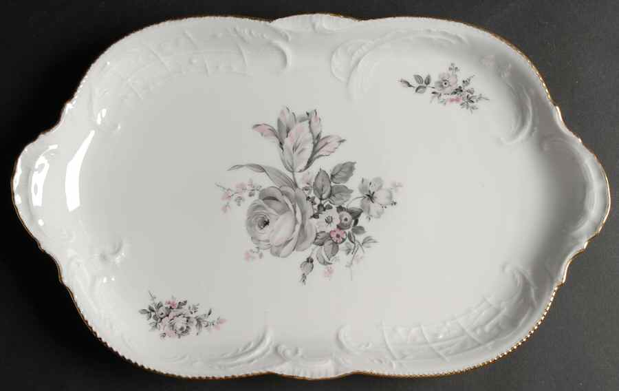Grey Rose 15" Oval Serving Platter by Rosenthal - Continental-1
